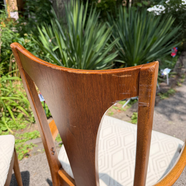 Mid Century Modern Broyhill Walnut Dining Set with 6 Chairs
