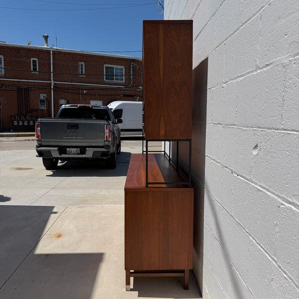 Stanley Walnut and Rosewood Wall Unit