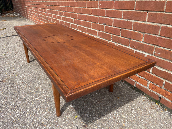 Drexel Declaration Walnut & Rosewood Coffee Table by Kipp Stewart & Stewart MacDougall 1960s