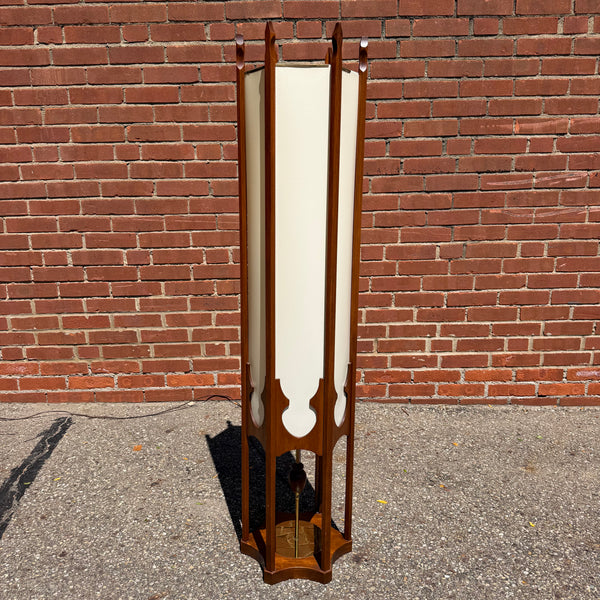 Modeline of California Walnut Floor Lamp with Parchment Shade | Mid-Century Modern