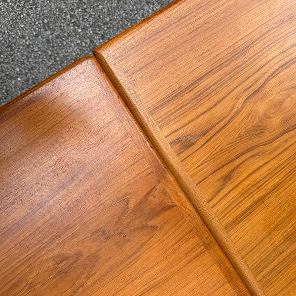 Mid-Century Modern Danish Draw-Leaf Teak Dining Table