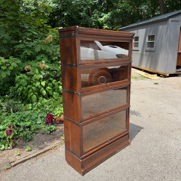 Early 20th Century Globe-Wernicke Antique Tiger Oak Stacking Barrister Bookcase