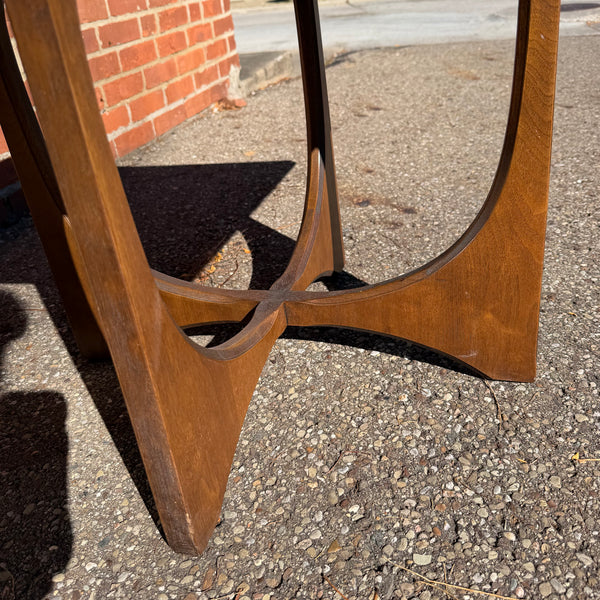 Broyhill Brasilia Mid-Century Modern Walnut Square Side Table