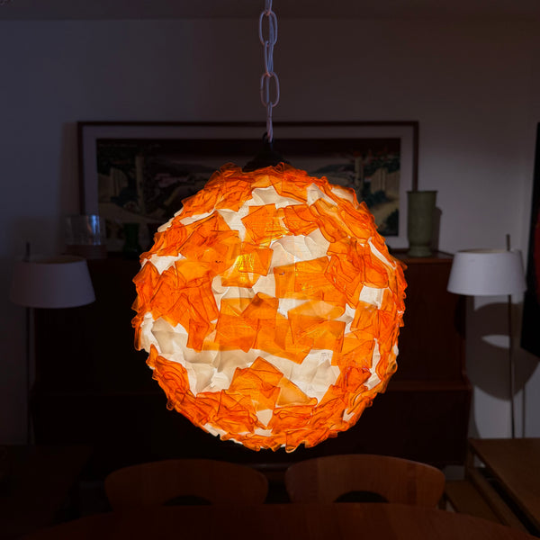 Mid Century Modern Chunky Lucite Swag Lamp