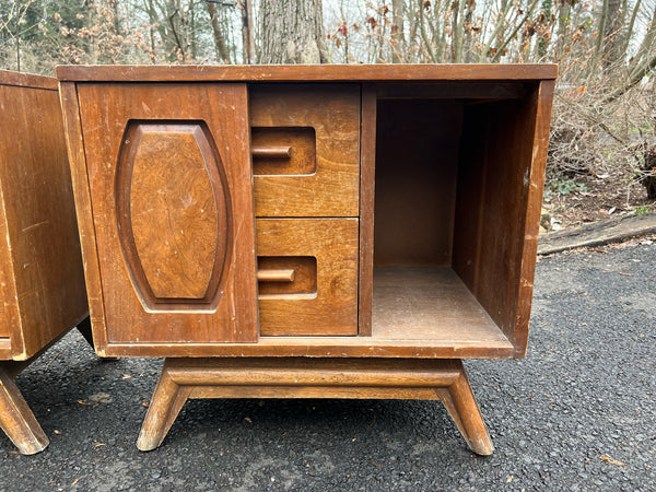 Pair of Brutalist Style Nightstands