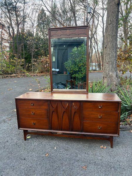 Broyhill Brasilia Lowboy Dresser with Mirror