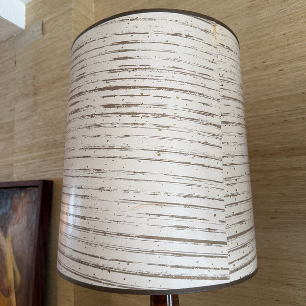 Pair of Ceramic Mid Century Modern Table Lamps with Original Shades