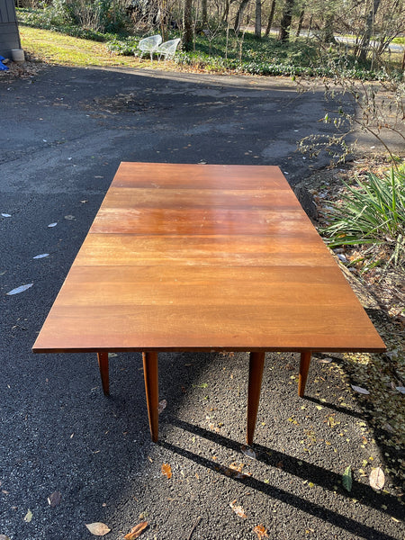 Large MCM dropleaf dining table