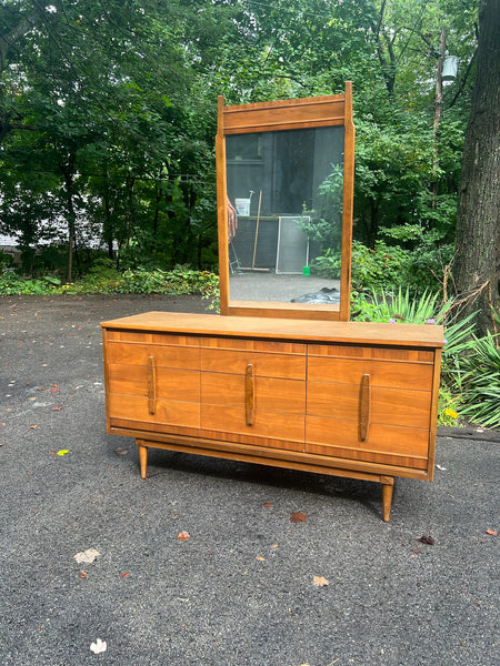 Vintage MCM Dresser and Mirror