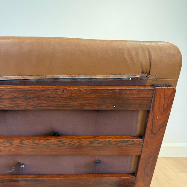 Sohheim for Rybo Rykken Style Bent Rosewood and Leather Lounge Chair