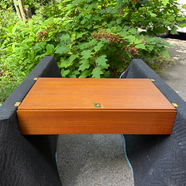 Vintage Danish Modern Teak Wall-Mounted Hanging Vanity Cabinet