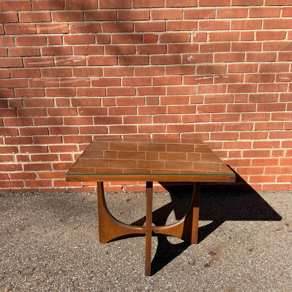 Broyhill Brasilia Mid-Century Modern Walnut Square Side Table