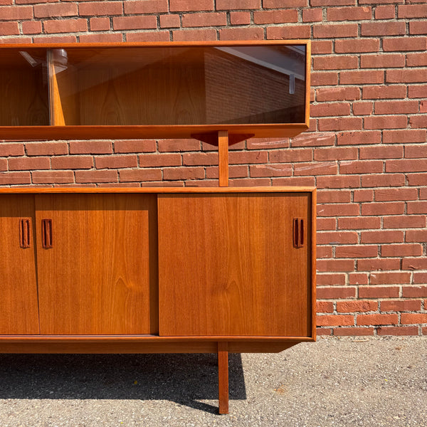 Mid-Century Modern Danish Teak  Two-Piece Sideboard and Hutch