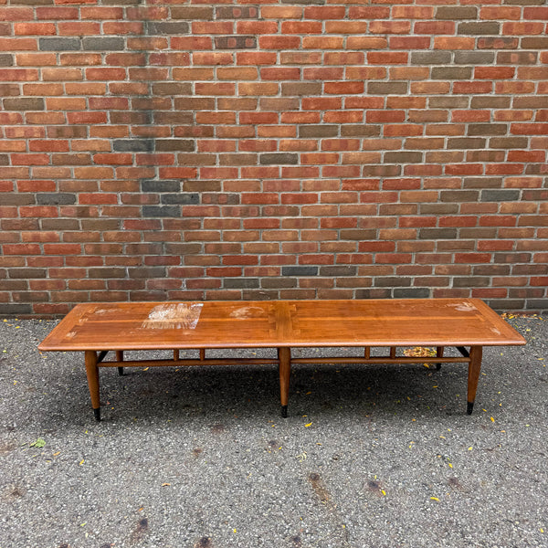 André Bus for Lane Acclaim Extra Long Walnut Surfboard Coffee Table