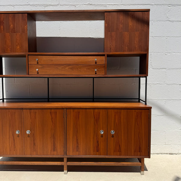Stanley Walnut and Rosewood Wall Unit
