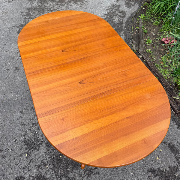 Danish Modern Teak Dining Set with 6 Dining Chairs by Niels Koefoed for Koefoeds Hornslet