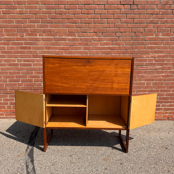 Danish Modern Teak Drop-Down “Varié” Bar by Arne Wahl-Iversen for IKEA