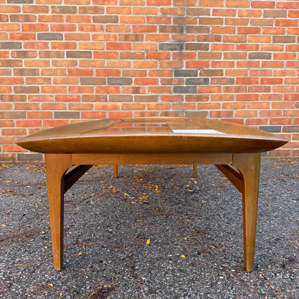 John Keal for Brown Saltman Mid-Century Modern Walnut & Laminate Coffee Table