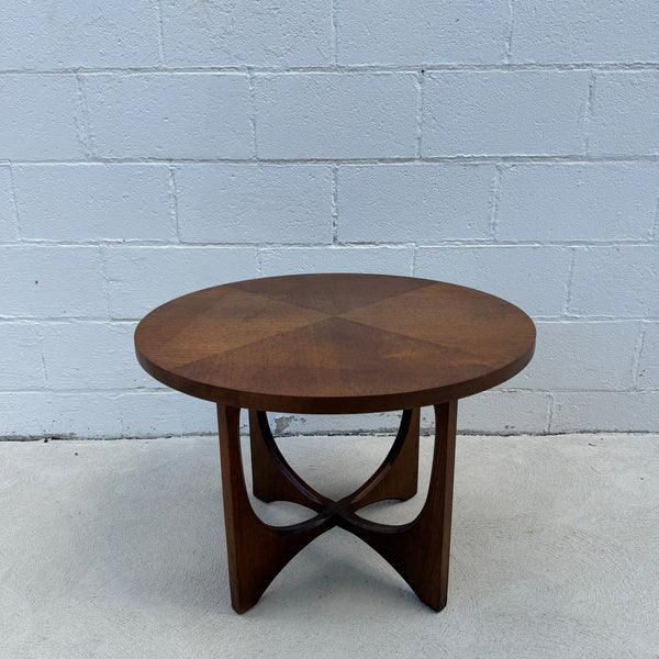Broyhill Brasilia Round Walnut End Table