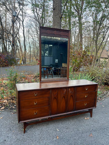 vintage broyhill dresser Broyhill Brasilia Lowboy Dresser with Mirror – Detour Furniture