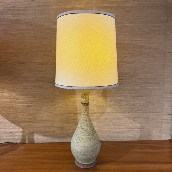 Vintage Mid-Century Modern Textured Glazed Ceramic Table Lamp