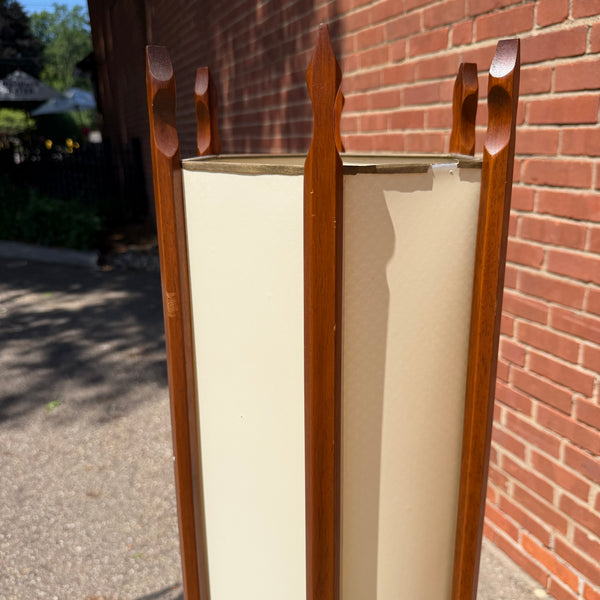 Modeline of California Walnut Floor Lamp with Parchment Shade | Mid-Century Modern