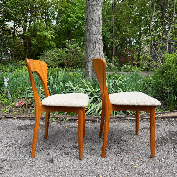 Danish Modern Teak Dining Set with 6 Dining Chairs by Niels Koefoed for Koefoeds Hornslet