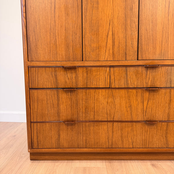 Drexel Heritage “Compatibles” Tall Walnut Gentleman’s Chest with Rosewood Accents